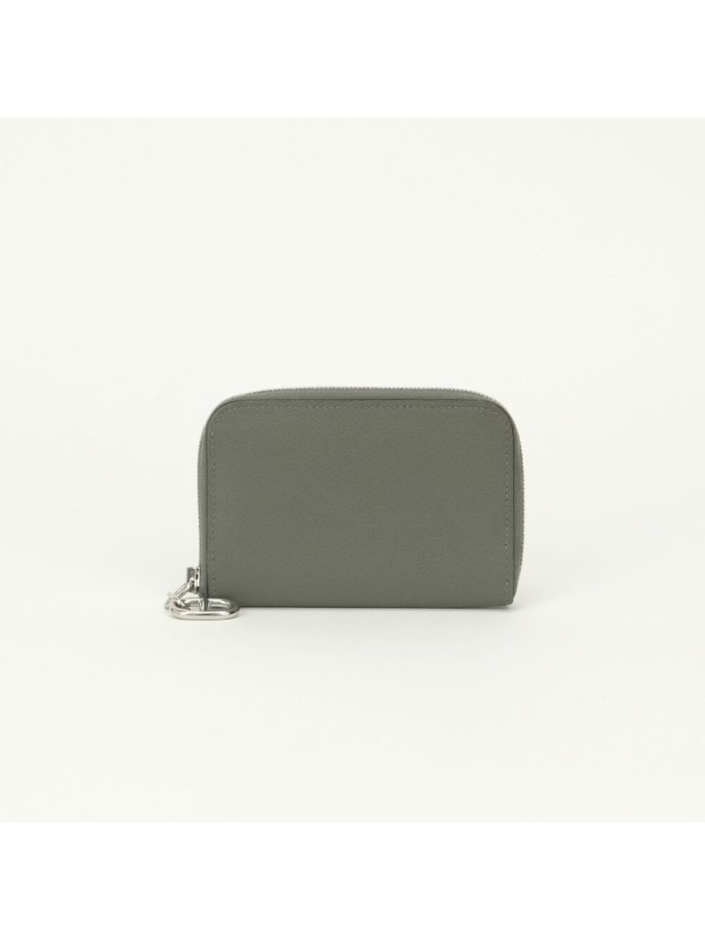 Hermes Zipengo Wallet Coin Purse Evercolor Gris Meyer Gray Silver Compact